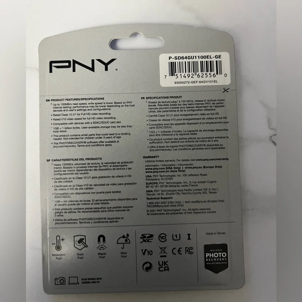 PNY Elite flash card 64 GB